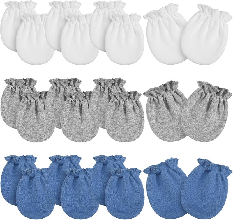 Vabean 12 Pairs Preemie Baby Mittens No Scratch Cotton Premature Baby Gloves for Nicu Preemie Girls Boys Gifts - Image 1